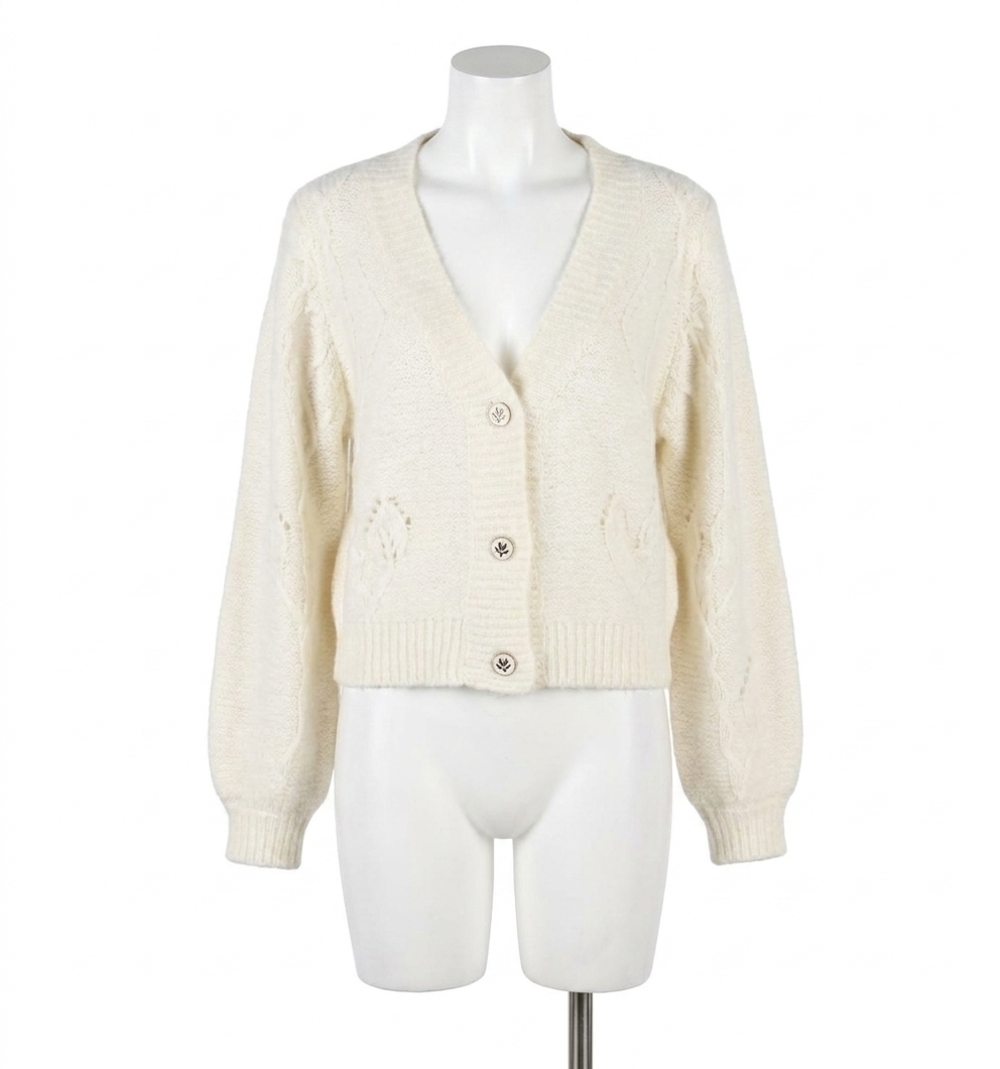 NEW MOLLY BRACKEN ladies knitted cardigan in off-white